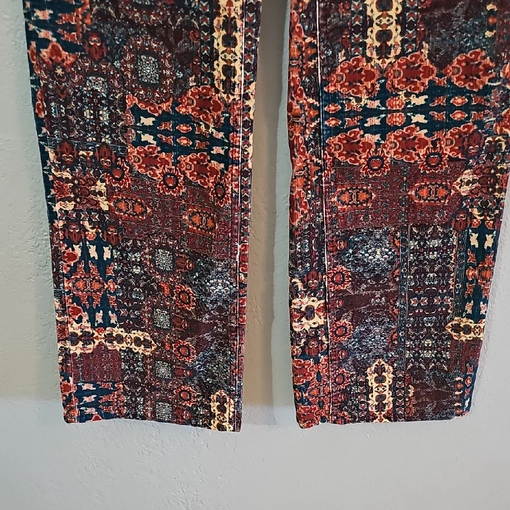 RVCA Groove High Rise Casual Corduroy Pants Multicolor Womens Size 27 Wide Leg - Picture 4 of 9